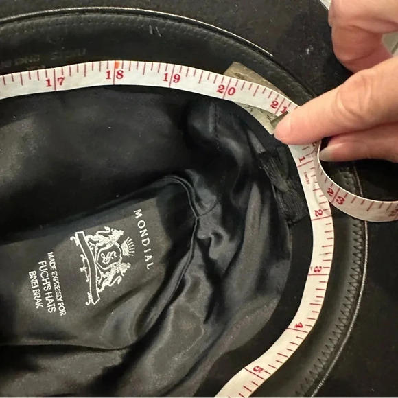 Mondial Vintage Wide Brim Fedora Black Hat Made for Fuch’s Hats Beni Brak - Picture 12 of 12